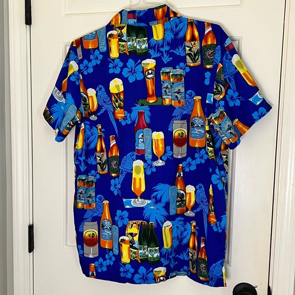 V.H.O. Hawaiian Blue beer short sleeve shirt size Large - Picture 3 of 7